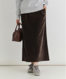 Right-on | 【HONEYSUCKLE ROSE】シェニールスカート(ウエストゴム・ストレッチ・秋カラー・体型を拾いにくい・親子でお揃い）(スカート)