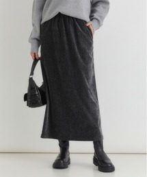 Right-on | 【HONEYSUCKLE ROSE】シェニールスカート(ウエストゴム・ストレッチ・秋カラー・体型を拾いにくい・親子でお揃い）(スカート)