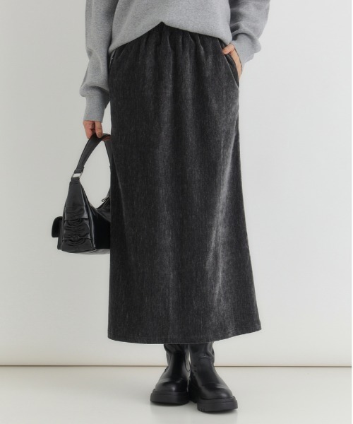 Right-on（ライトオン）の「【HONEYSUCKLE ROSE】シェニールスカート(ウエストゴム・ストレッチ・秋カラー・体型を拾いにくい・親子でお揃い）（スカート・レディース・ダークグレー/ブラウン/オフホワイト・M/S/L）」の21枚目の写真