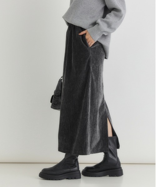 Right-on（ライトオン）の「【HONEYSUCKLE ROSE】シェニールスカート(ウエストゴム・ストレッチ・秋カラー・体型を拾いにくい・親子でお揃い）（スカート・レディース・ダークグレー/ブラウン/オフホワイト・M/S/L）」の22枚目の写真