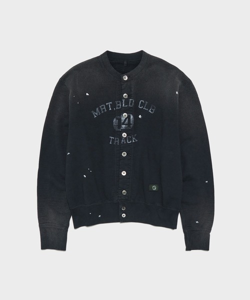 KHOKI(コッキ)の「【KHOKI / コッキ】Vintage-effect sweat cardigan(カーディガン/ボレロ・メンズ・ネイビー/ブラック・2/3/4)」の2枚目の写真
