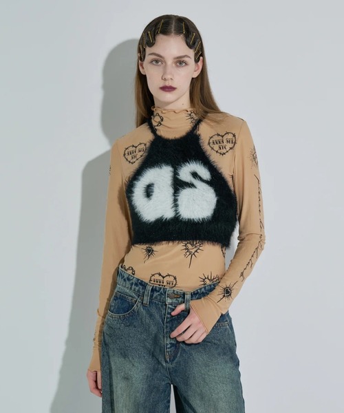 Kinetics（キネティクス）の「ANNA SUI NYC Knit Halter Neck Camisole（アナスイ エヌワイシー ニットホルターネックキャミ）（キャミソール・レディース・パープル/ブルー/ブラック・ONE SIZE）」の2枚目の写真