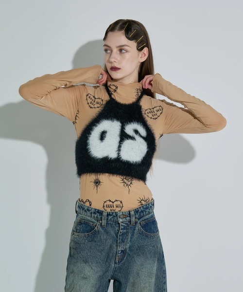 Kinetics（キネティクス）の「ANNA SUI NYC Knit Halter Neck Camisole（アナスイ エヌワイシー ニットホルターネックキャミ）（キャミソール・レディース・パープル/ブルー/ブラック・ONE SIZE）」の5枚目の写真
