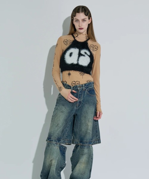 Kinetics（キネティクス）の「ANNA SUI NYC Knit Halter Neck Camisole（アナスイ エヌワイシー ニットホルターネックキャミ）（キャミソール・レディース・パープル/ブルー/ブラック・ONE SIZE）」の8枚目の写真