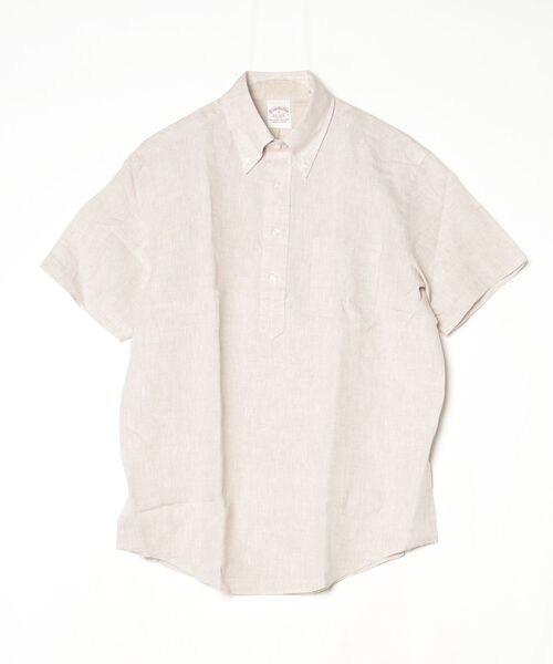 BEAMS F（ビームスエフ）の「BB SS LI PO EX（シャツ/ブラウス・メンズ・ベージュ/ブラック系その他4/ホワイト・MEDIUM/LARGE）」の3枚目の写真