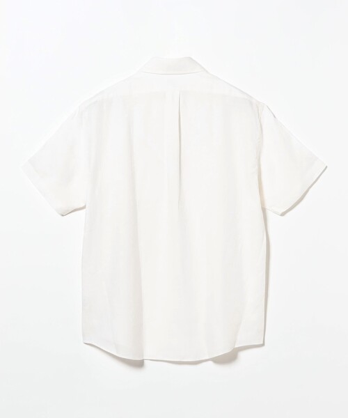 BROOKS BROTHERS（ブルックスブラザーズ）の「【別注】Brooks Brothers / リネン ショートスリーブ プルオーバー ボタンダウン シャツ（シャツ/ブラウス・メンズ・ベージュ/ブラック系その他4/ホワイト・MEDIUM/LARGE/SMALL）」の5枚目の写真
