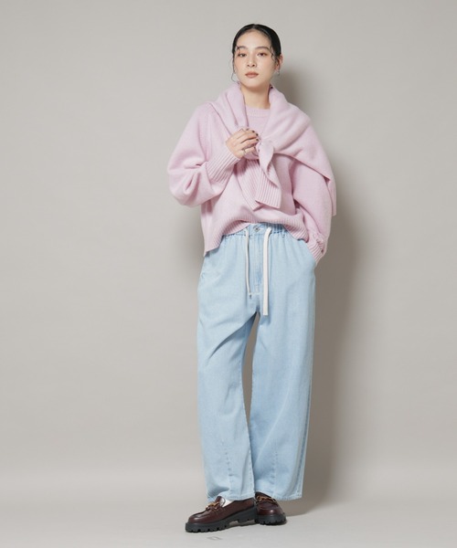 NANO universe（ナノユニバース）の「AQUAウールカシミヤクルーネックニットプルオーバー（ニット/セーター・レディース・ピンク/ブラウン/オフホワイト/グレー・FREE）」の19枚目の写真