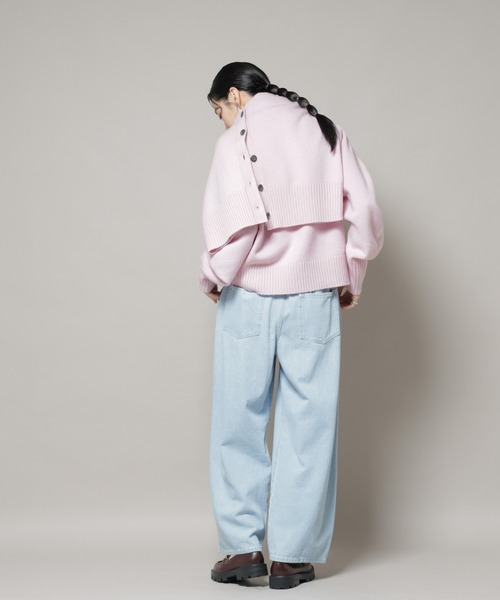 NANO universe（ナノユニバース）の「AQUAウールカシミヤクルーネックニットプルオーバー（ニット/セーター・レディース・ピンク/ブラウン/オフホワイト/グレー・FREE）」の22枚目の写真