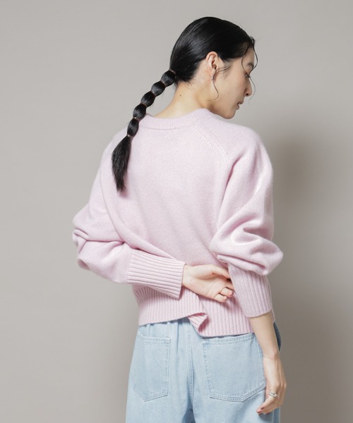 NANO universe（ナノユニバース）の「AQUAウールカシミヤクルーネックニットプルオーバー（ニット/セーター・レディース・ピンク/ブラウン/オフホワイト/グレー・FREE）」の16枚目の写真