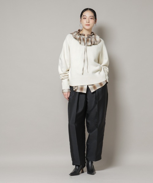 AQUAウールカシミヤクルーネックニットプルオーバー（ニット/セーター