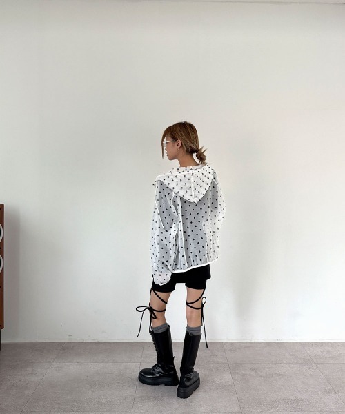 4INT.(フォイント)の「【スカパン】レイヤード レギンス バイカー ショートパンツ(その他パンツ・レディース・ブラック/チャコール・FREE)」の5枚目の写真