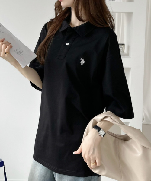 U.S. POLO ASSN.(ユーエスポロアッスン)の「【U.S. POLO ASSN.】接触冷感 天竺 ポロシャツ(ポロシャツ・レディース・ブラック/オフホワイト/ネイビー・FREE)」の22枚目の写真