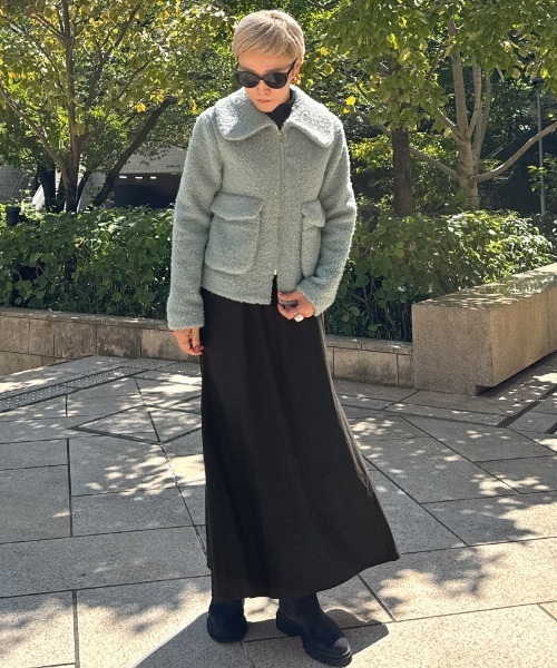 JENNE(ジェンヌ)の「シンプルバイアススカート(スカート・レディース・ブラック/グレー・SMALL/MEDIUM/LARGE)」の9枚目の写真