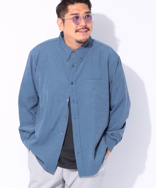 SAKAZEN(サカゼン)の「2点セット シャツ Tシャツ メンズ 大きいサイズ TNピーチ 長袖 シャツ & 無地Vネック 半袖Tシャツ アンサンブル ルイシャブロン(アンサンブル・メンズ・ブラック/ブラウン/ブルー・3L/4L/5L)」の20枚目の写真