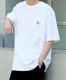 【RES】【carhartt】カーハート Workwear 1/2-Sleeve T-Shirts ビッグシルエット ポケット半袖 ロゴ Tシャツ トップス K87
