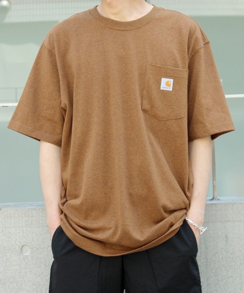 Carhartt（カーハート）の「【RES】【carhartt】カーハート Workwear 1/2-Sleeve T-Shirts ビッグシルエット ポケット半袖 ロゴ Tシャツ トップス K87（Tシャツ/カットソー・メンズ・チャコールグレー/ホワイト/グリーン系その他2・XL/M/S/L）」の4枚目の写真