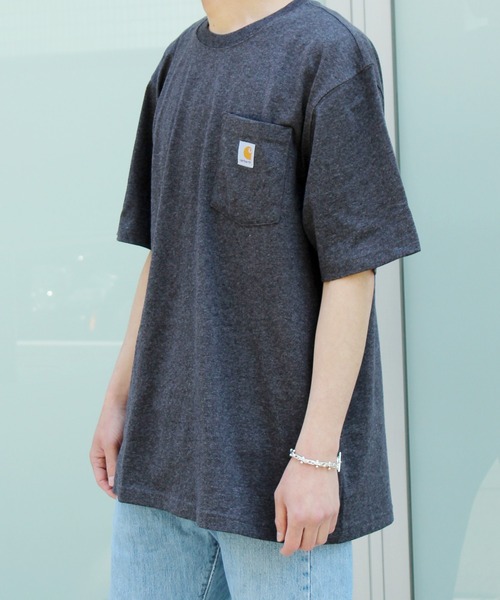 Carhartt（カーハート）の「【RES】【carhartt】カーハート Workwear 1/2-Sleeve T-Shirts ビッグシルエット ポケット半袖 ロゴ Tシャツ トップス K87（Tシャツ/カットソー・メンズ・チャコールグレー/ホワイト/グリーン系その他2・XL/M/S/L）」の6枚目の写真