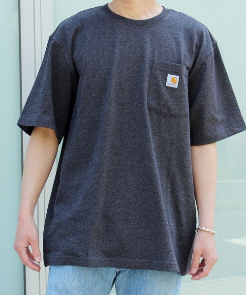 Carhartt（カーハート）の「【RES】【carhartt】カーハート Workwear 1/2-Sleeve T-Shirts ビッグシルエット ポケット半袖 ロゴ Tシャツ トップス K87（Tシャツ/カットソー・メンズ・チャコールグレー/ホワイト/グリーン系その他2・XL/M/S/L）」の8枚目の写真