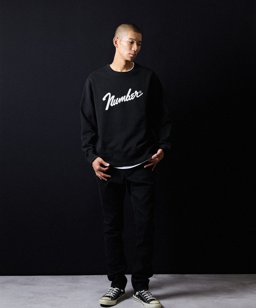 NUMBER (N)INE（ナンバーナイン）の「Number⑨ PRINTED CLASSIC CREWNECK SWEATSHIRT / ナンバーナイン ロゴプリント クラシック クルーネック スウェットシャツ（スウェット・メンズ・ブラック/トップグレー・M/L/XL）」の16枚目の写真