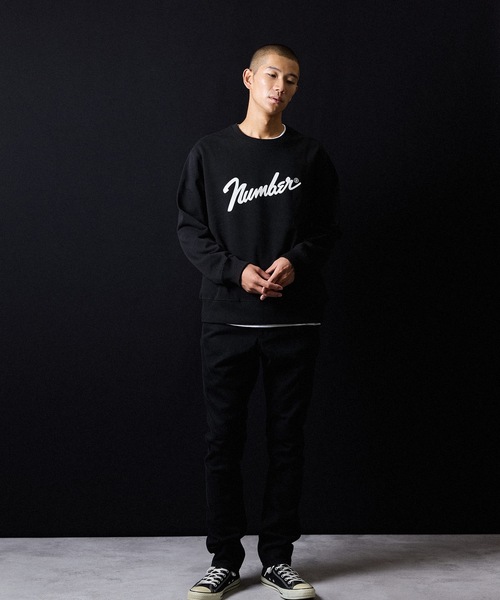 NUMBER (N)INE（ナンバーナイン）の「Number⑨ PRINTED CLASSIC CREWNECK SWEATSHIRT / ナンバーナイン ロゴプリント クラシック クルーネック スウェットシャツ（スウェット・メンズ・ブラック/トップグレー・M/L/XL）」の17枚目の写真