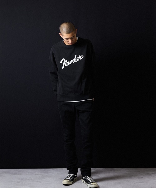 NUMBER (N)INE（ナンバーナイン）の「Number⑨ PRINTED CLASSIC CREWNECK SWEATSHIRT / ナンバーナイン ロゴプリント クラシック クルーネック スウェットシャツ（スウェット・メンズ・ブラック/トップグレー・M/L/XL）」の18枚目の写真
