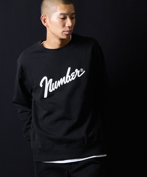 NUMBER (N)INE（ナンバーナイン）の「Number⑨ PRINTED CLASSIC CREWNECK SWEATSHIRT / ナンバーナイン ロゴプリント クラシック クルーネック スウェットシャツ（スウェット・メンズ・ブラック/トップグレー・M/L/XL）」の15枚目の写真