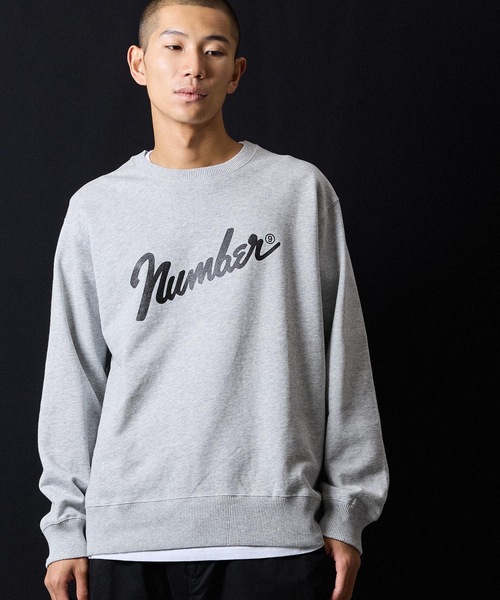 Number⑨ PRINTED CLASSIC CREWNECK SWEATSHIRT / ナンバーナイン ロゴ