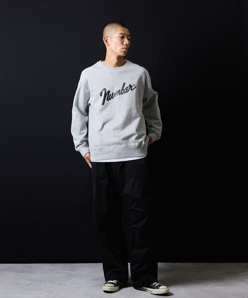 Number⑨ PRINTED CLASSIC CREWNECK SWEATSHIRT / ナンバーナイン ロゴ
