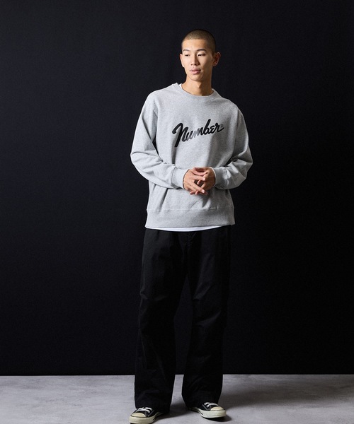 Number⑨ PRINTED CLASSIC CREWNECK SWEATSHIRT / ナンバーナイン ロゴ