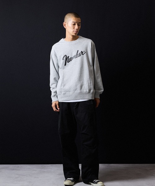 Number⑨ PRINTED CLASSIC CREWNECK SWEATSHIRT / ナンバーナイン ロゴ