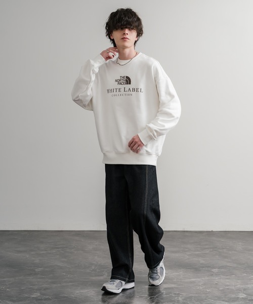 THE NORTH FACE(ザノースフェイス)の「日本未展開モデル THE NORTH FACE ザ・ノースフェイス WHITE LABEL ホワイトレーベル TNF SIGNATURE SWEATSHIRTS クルーネック長袖スウェットトレーナー(スウェット・メンズ・オフホワイト/ブラック/ライトグレー/ベージュ・M/L/XL/S)」の9枚目の写真