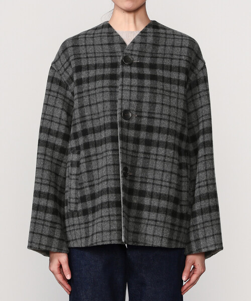 LE GLAZIK | ウールリバー ジャケット WOMEN（ノーカラージャケット