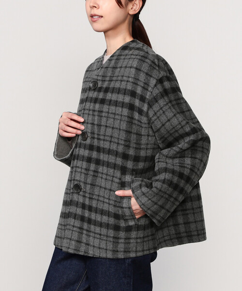 LE GLAZIK | ウールリバー ジャケット WOMEN（ノーカラージャケット