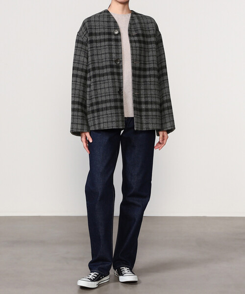 LE GLAZIK | ウールリバー ジャケット WOMEN（ノーカラージャケット