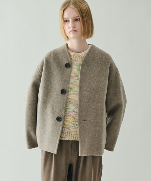 LE GLAZIK | ウールリバー ジャケット WOMEN（ノーカラージャケット