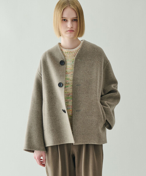 LE GLAZIK | ウールリバー ジャケット WOMEN（ノーカラージャケット