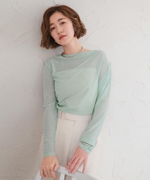 UR'S（ユアーズ）の「2wayシアードレープカットソー（Tシャツ/カットソー）」