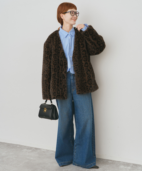 セール】レオパードファージャケット（その他アウター）｜Spick & Span