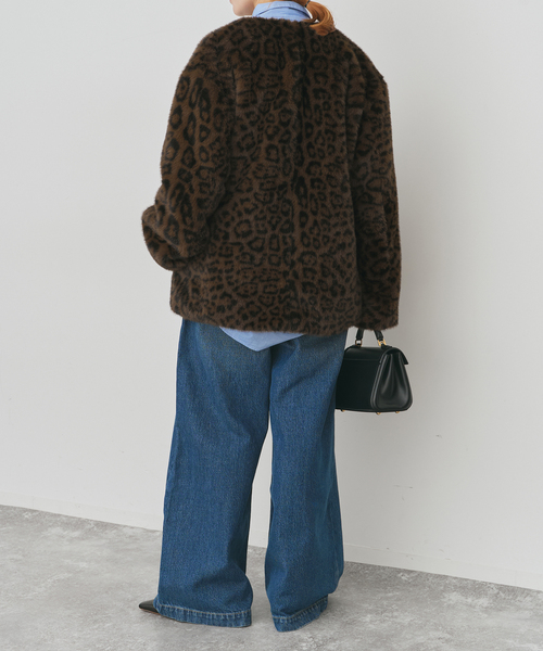 Spick & Span（スピックアンドスパン）の「レオパードファージャケット 