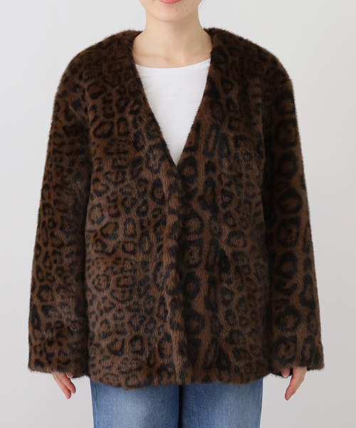 Spick & Span レオパード柄コート Spick & Span（スピックアンドスパン）の「レオパードファージャケット