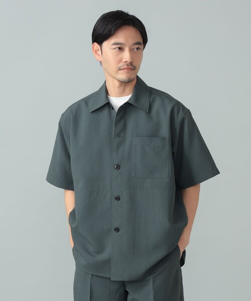 Traditional Weatherwear（トラディショナルウェザーウェア）の「Traditional Weatherwear / SHIRT 005 ドライ ショートスリーブシャツ（シャツ/ブラウス・メンズ・グリーン系その他5/ネイビー・MEDIUM/SMALL）」の3枚目の写真
