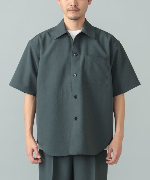 Traditional Weatherwear（トラディショナルウェザーウェア）の「Traditional Weatherwear / SHIRT 005 ドライ ショートスリーブシャツ（シャツ/ブラウス・メンズ・グリーン系その他5/ネイビー・MEDIUM/SMALL）」の6枚目の写真