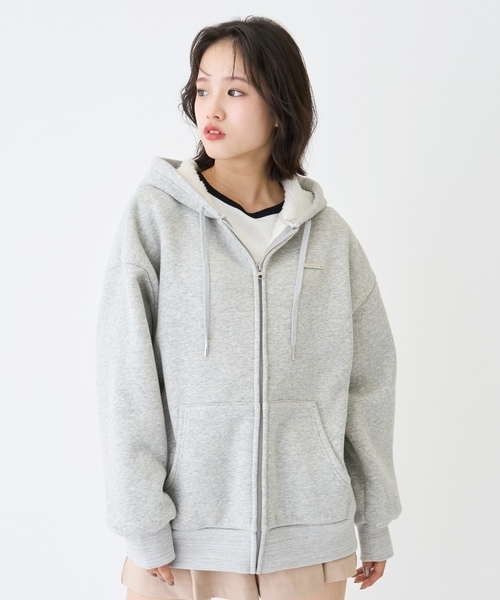 パーカー 白 グレー 2 セール】裏ボアジップパーカ（パーカー）｜LOVETOXIC（ラブトキシック