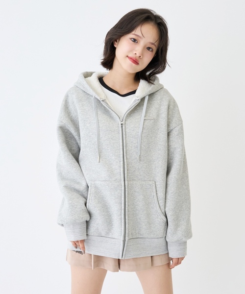 LOVETOXIC（ラブトキシック）の「裏ボアジップパーカ（パーカー・キッズ・ブラック/トップグレー・130cm/L:160cm/S:140cm/M:150cm）」の14枚目の写真