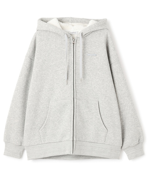 LOVETOXIC（ラブトキシック）の「裏ボアジップパーカ（パーカー・キッズ・ブラック/トップグレー・130cm/L:160cm/S:140cm/M:150cm）」の10枚目の写真