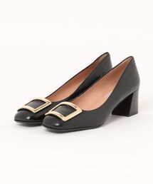 inter-chaussures | 【INTER-CHAUSSURES】スクエアトウメタルバックルパンプス(I1007N)(パンプス)