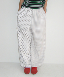 MINI LOGO SWEAT JOGGER PANTS WHITE DOT
