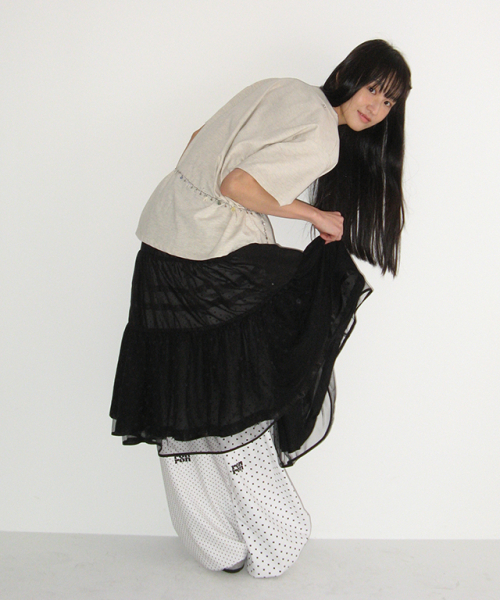 RONRON（ロンロン）の「MINI LOGO SWEAT JOGGER PANTS WHITE DOT（スウェットパンツ・レディース・その他・FREE）」の4枚目の写真