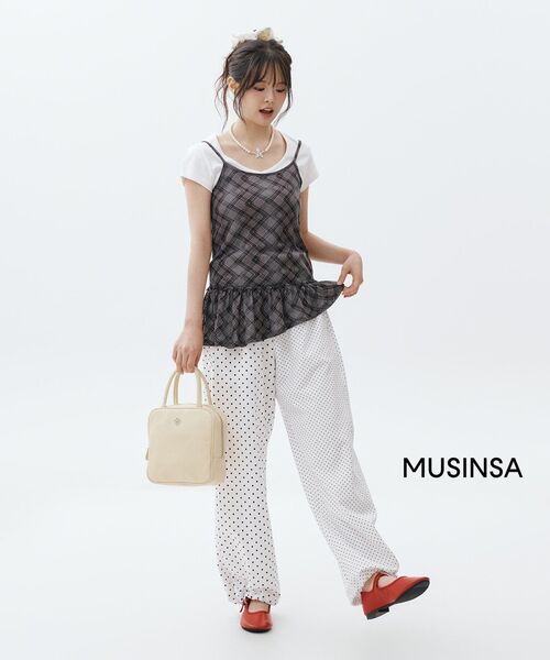 RONRON（ロンロン）の「MINI LOGO SWEAT JOGGER PANTS WHITE DOT（スウェットパンツ・レディース・その他・FREE）」の6枚目の写真