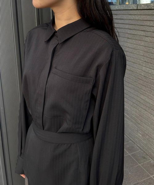 &g'aime（アンジェム）の「【&g'aime】レイヤードシャツ　Layered Shirt（シャツ/ブラウス・レディース・ブラック/ブラウン・FREE）」の7枚目の写真